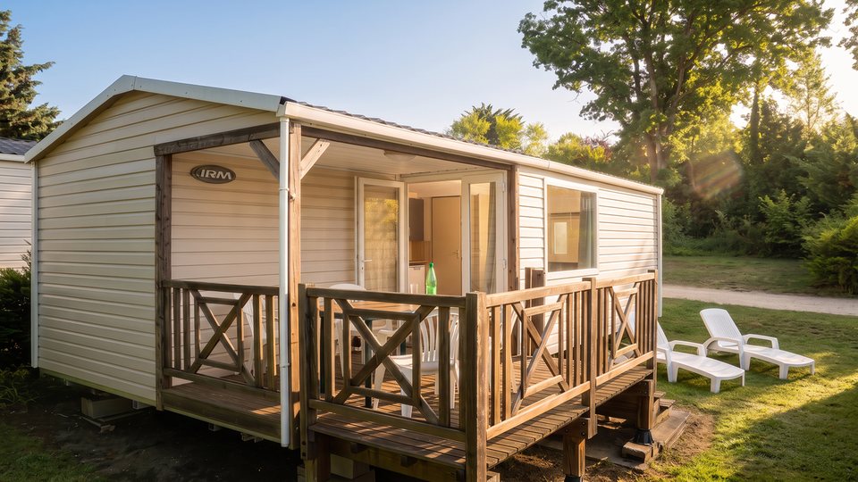 Mobil-home avec terrasse au Domaine Devèze